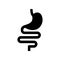 Stomach black silhouette vector icon. Internal human organ outline illustration