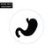 Stomach black and white flat icon