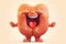 Stomach. Cute cartoon healthy human anatomy internal organ character set with brain lung intestine heart kidney liver