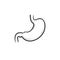 Stomach digestion hand drawn outline doodle icon.