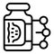 Stomach enzymes icon outline vector. Amino peptide
