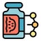 Stomach enzymes icon vector flat