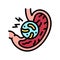 stomach flu gastroenterologist color icon vector illustration