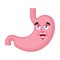 Stomach happy emoji face avatar. Belly merry emotions. Internal