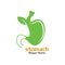 Stomach Logo concept Leaf design, template 