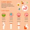 Stomach pain infografics