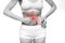 Stomach pain, woman with problem during menses