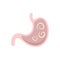 Stomach parasite icon flat isolated vector