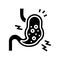 stomach upset glyph icon vector illustration