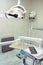 Stomatological instruments in the dentists clinic.  Medicine, dentistry and healthcare concept
