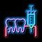 Stomatology Anesthesia Injection neon glow icon illustration