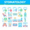 Stomatology Collection Vector Thin Line Icons Set