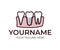 Stomatology, dental implant, denture and teeth, logo template. Medical, dental tooth, vector design. Dentistry