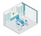 Stomatology Dentistry Isometric Cabinet Composition