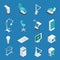 Stomatology Dentistry Isometric Icon Set