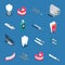 Stomatology Isometric Colored Icons