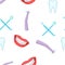 Stomatology pattern, cartoon style