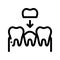 Stomatology Tooth Crown Vector Thin Line Sign Icon