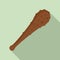 Stone age baton icon, flat style