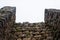 Stone ancient ruins along the Inca Trail to Machu Picchu in Peru.