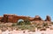 Stone arch North Window. Arches National Park, Utah, United States
