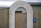 Stone arch on a white background. entrance door