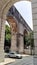 Stone arches of Amoreiras section of the Aguas Livres Aqueduct, Lisbon, Portugal