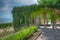 Stone arches of a garden pavilion in Royal Palace in Balchik, Bulgaria