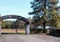 Stone archway at entrance to Masonic Cemetery, Canyonville, Oregon