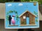 Stone art painting pebble art with wood stick house, wooden house , newly married couple painting by stone , pebble art