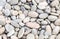 Stone background of whitewashed cobblestones close-up of the beach