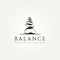 Stone balance minimalist classic logo illustration