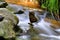 Stone balancing by the river