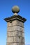 Stone ball on square pillar at Sunderland Point