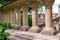 Stone balustrades of the balcony.