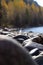 Stone Bank of a large river closeup