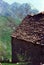 Stone barn with stone roof north of Bergamo, Italy