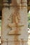 Stone bas-reliefs on Hindu temples. Prasanna Virupaksha temple is also known as the Underground Shiva Temple in Hampi, Karnataka,