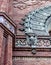 Stone bats on Arc de Triomf triumphal arch in Barcelona, Spain