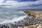 Stone beach in Almunecar, Andalusia