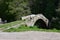 Stone Beggar`s Bridge Arched Over a River Esk in Glaisdale