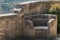 Stone bench in the garden Giardino Ibleo Ibleyskom