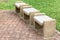 Stone benches seats