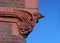 The stone bird on the church building in Birmingham city