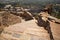 The Stone block Steps walk path in the Fort stock photograph image