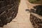 The Stone block Steps walk path in the Fort stock photograph image