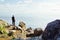 Stone boulders on the Bay shore