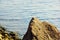 Stone boulders on the Bay shore