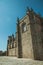 Stone bricks wall with buttresses and pinnacles decoration