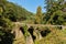 Stone bridge in beautiful landscape, near Vinci, Tuscany